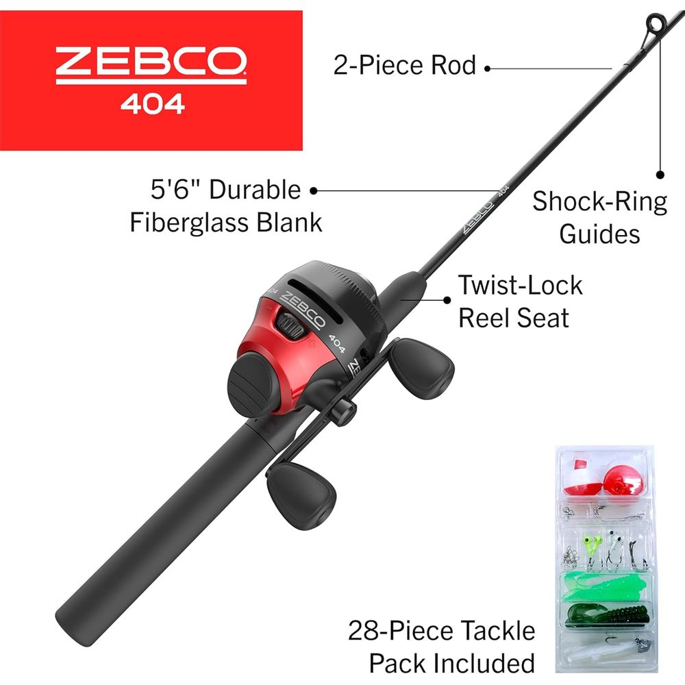 طقم صيد من قطعتين من الألياف ا - مراجعة Spincast Reel وسعره