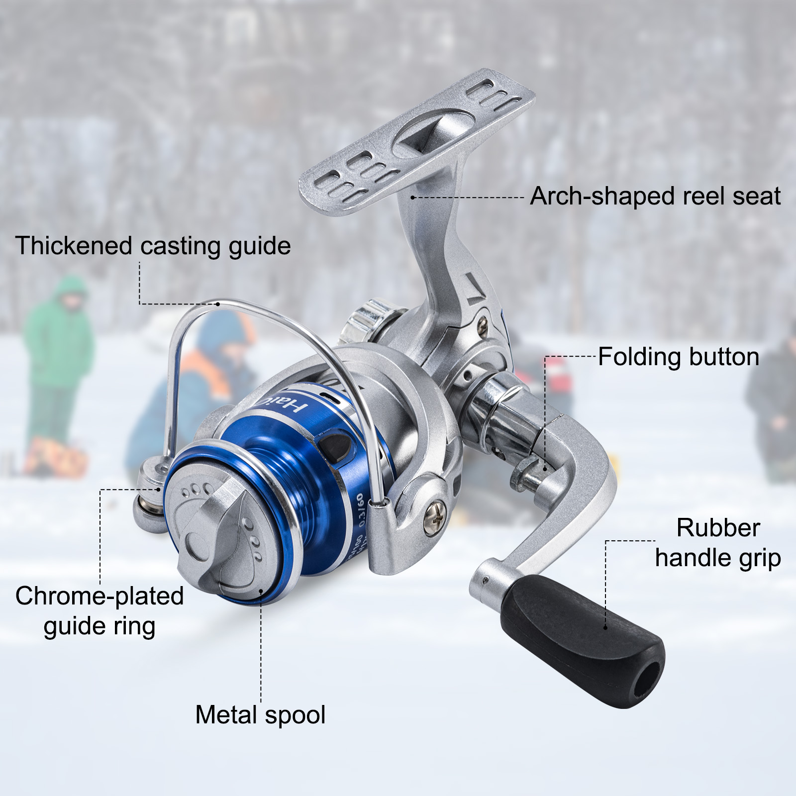 بكرات صيد الأسماك على الجليد ا - مراجعة Ice Fishing Reel وسعره