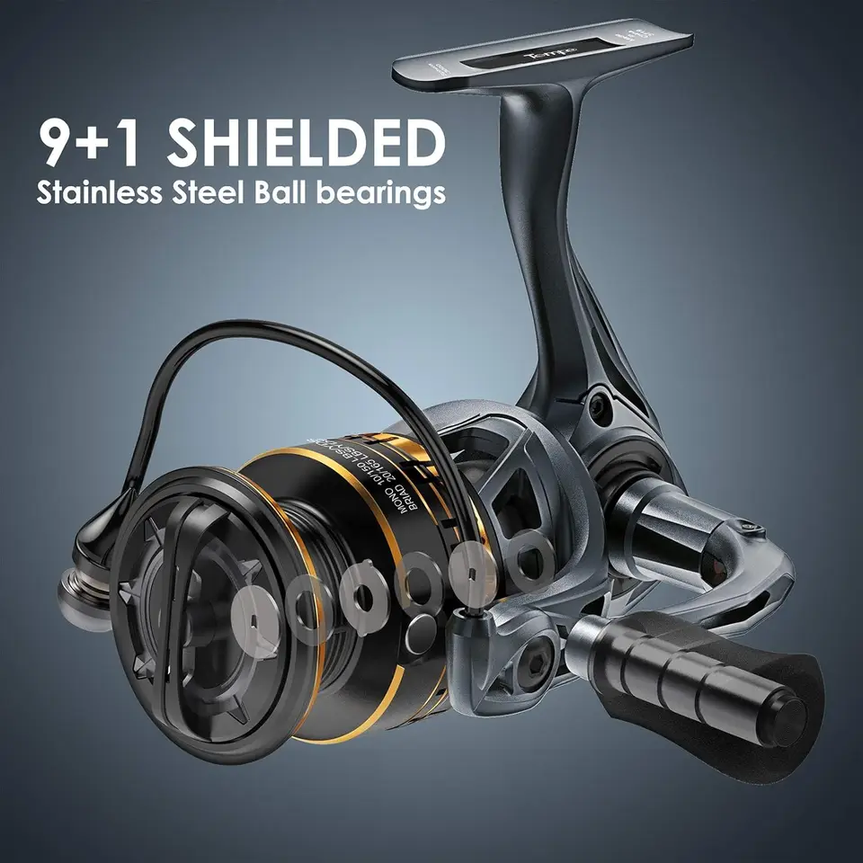 بكرة صيد دوارة، 9+1 محامل كروي - مراجعة Spinning Reel وسعره