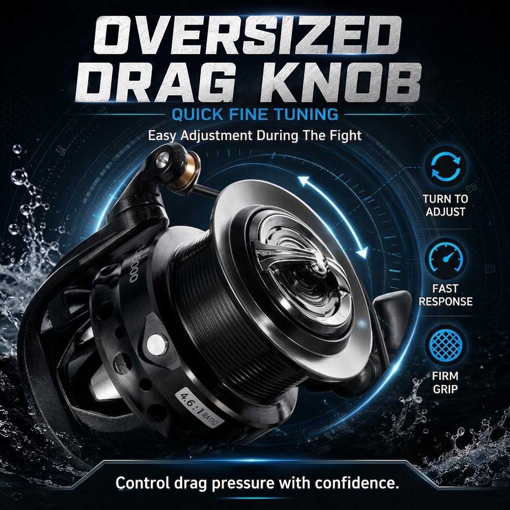 بكرة صيد سموللا بفرامل مزدوجة  - مراجعة Reel Drag Knob وسعره